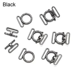 10Sets Metal Belt Buckles Mini Buttons Dolls Waistband Buckle Clip Tiny Buttons For Doll Clothes Bags Sewing Tri-glide Buckle