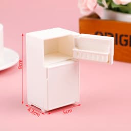 Dollhouse Miniature Fridge Cooking Bench Refrigerator Freezer Toys Kitchen Home Decoration Furniture Accessories