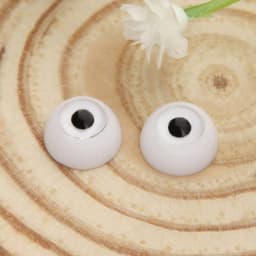 1Set 8~26mm Half Round Eyeball Safety Acrylic Doll Eyes Transparent&Black Eye Patch DIY Doll Toys Accessories Gifts