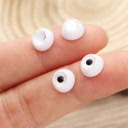 1Set 8~26mm Half Round Eyeball Safety Acrylic Doll Eyes Transparent&Black Eye Patch DIY Doll Toys Accessories Gifts
