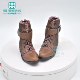 9--11cm Toys Doll Shoes Fits 68--70cm BJD Doll Uncle 1/3 Spherical Joint Doll Pointed Toe Shoes Black White