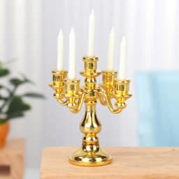 1:12 Scale Dollhouse Candle Holder Miniature Candlestick Doll Accessories Playing House Scene Model Photo Props Kidds Toy Gift