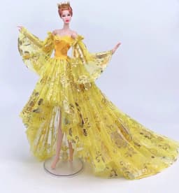 Doll Sequined Luxury Dresses Formal Wear Tutu Dress For 29CM Princess 1/6 Doll Bridal Tulle Candy Color Wedding Dresses Clothing