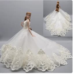Doll Sequined Luxury Dresses Formal Wear Tutu Dress For 29CM Princess 1/6 Doll Bridal Tulle Candy Color Wedding Dresses Clothing