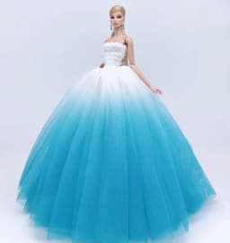 Doll Sequined Luxury Dresses Formal Wear Tutu Dress For 29CM Princess 1/6 Doll Bridal Tulle Candy Color Wedding Dresses Clothing