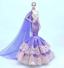 Doll Sequined Luxury Dresses Formal Wear Tutu Dress For 29CM Princess 1/6 Doll Bridal Tulle Candy Color Wedding Dresses Clothing