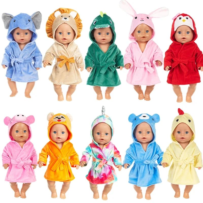 16 Inch Baby Doll Bathrobes 17 Inch Reborn Dolls Clothes Sleeping Wear