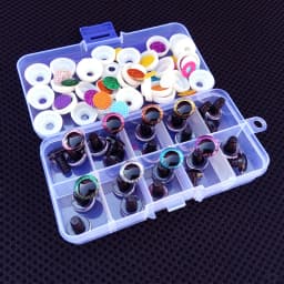 30pcs/Box Clear 3D Glitter Safety Eyes For Toys Puppet Crochet Plastic Safety Toy Eyes Mix Size 9/10/12/14/16mm Amigurumi