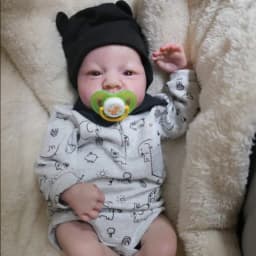 17inches Reborn Doll Kit Levi Awake Lifelike Real Soft Touch Unfinished Doll Parts With Cloth Body