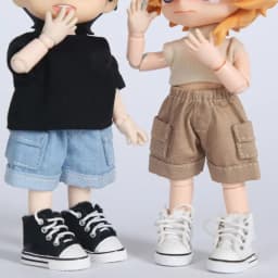 Fashion Doll Shorts For 1/11 OB11 Doll Mini Jeans Shorts Outfits Doll Clothes For 1/12 BJD Doll Casual Wear DIY Doll Accessories