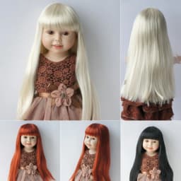 JD056 1/12 1/8 1/6 1/4 1/3 OB11 YOSD MSD SD Blythes Long Straight Hair With Full Bang Doll Wig 18"AG Doll Accessories