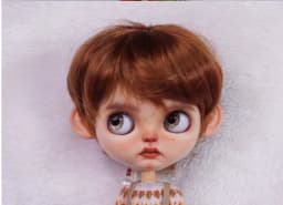 Blythe Doll Eulation Hair Fits BJD Doll 1/6 Fashionably Sunny Handsome Micro Roll Easy Lamp High Temperature Silk Wigs Dark Lila