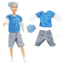 23cm Boy Doll Full Set 1/7 Kelly Sister Couple Doll with Clothes Girls Dress Up Toys Gifts