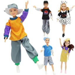 23cm Boy Doll Full Set 1/7 Kelly Sister Couple Doll with Clothes Girls Dress Up Toys Gifts