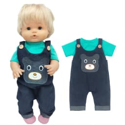 16 Inch Baby Doll Winter Dress with Hat for 38cm Nenuco Doll Clothes Ropa Y Su Hermanita Doll Red Fleece Dress