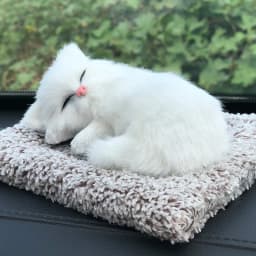 Simulation Puppy Doll Toys Car Ornament Realistic Sleeping Dog Plush Doll Pad Activated Charcoal Homes Doll Decoration Accessory
