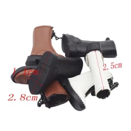 Obitsu11 Shoes Fashion Leather Boots Spike Toe Handmade Cowhide Dolls Shoes for 1/11 OB11 GSCbody9 Dolls Accessories Kids Toys