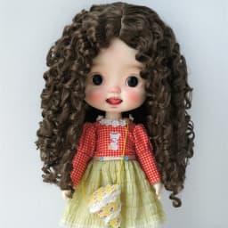 JD073 QBaby Eldorado Parting Long Curly Synthetic Mohair BJD Wig 9-10' 10-11” 11-12“ Pullip Blythes 18' AG Doll Accessies