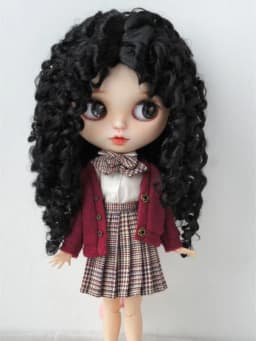 JD073 QBaby Eldorado Parting Long Curly Synthetic Mohair BJD Wig 9-10' 10-11” 11-12“ Pullip Blythes 18' AG Doll Accessies