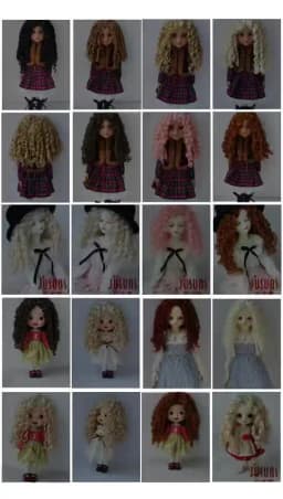 JD073 QBaby Eldorado Parting Long Curly Synthetic Mohair BJD Wig 9-10' 10-11” 11-12“ Pullip Blythes 18' AG Doll Accessies