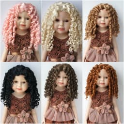 JD073 QBaby Eldorado Parting Long Curly Synthetic Mohair BJD Wig 9-10' 10-11” 11-12“ Pullip Blythes 18' AG Doll Accessies