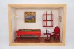 1:12 Dollhouse Stylish Imitation Table Tennis Room Model for Dollhouse Living Room, Study, Furniture Decoration Accessories