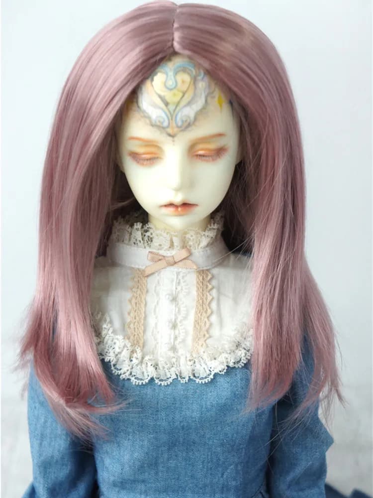 1/6 1/4 1/3 YOSD MSD SD Blythes wigs JD078 Parting Nature Middle Long Straight Synthetic mohair BJD Doll Hair