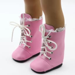 Wholesale Pink Lace /Brown/ Glitter Doll Boots 18 inch American Doll Shoes Long Boots For1/3 BJD Russian Doll Toy
