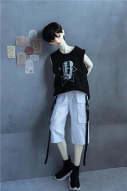 BJD Doll Clothes Black Cargo Pants 70cm 1/4 1/3 In Stock SD17 Boys Handsome Toys Daily Dance Sports Shorts BJD Doll Accessories