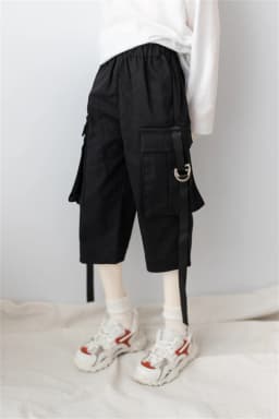 BJD Doll Clothes Black Cargo Pants 70cm 1/4 1/3 In Stock SD17 Boys Handsome Toys Daily Dance Sports Shorts BJD Doll Accessories