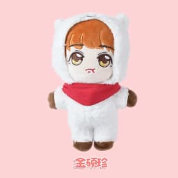 20cm Korean Plush Toy EXO Baekhyun Chanyeol Xiumin Suho Sehun KAI D.O.Chen Plush Dolls With Doll's Clothes Outfit for Gifts
