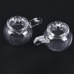 1PCS Dollhouse Cute Miniature Glass Milk Pot Fruit Juice Pot Kettle Model Toys DIY Decoration Charm Toy