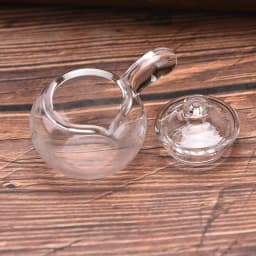 1PCS Dollhouse Cute Miniature Glass Milk Pot Fruit Juice Pot Kettle Model Toys DIY Decoration Charm Toy