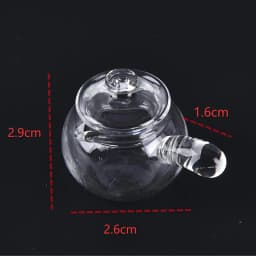 1PCS Dollhouse Cute Miniature Glass Milk Pot Fruit Juice Pot Kettle Model Toys DIY Decoration Charm Toy