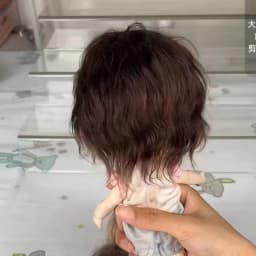 BJD Wig Qbaby Big Head Doll Hair Meng dian dian Soft Hair Cute Brown Short Hair Doll Accessories