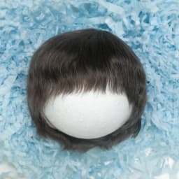 BJD Wig Qbaby Big Head Doll Hair Meng dian dian Soft Hair Cute Brown Short Hair Doll Accessories