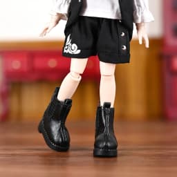 Ob11 Doll High Top Shoes 1/12 Inch Leather Shoes Boots Handmade For Gsc Body9 Ymy Hand Hook Doll