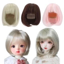 1/3 1/4 1/6 BJD SD Wig High Temperature Fiber Pink Brown Green Doll Hair Pretty Durable Doll Toy Accessories for Plush Dolls