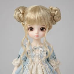 JD729 Newly Cute Twin Buns BJD Synthetic Mohair Wig For SD Blythes Doll Hair 1/3 Accessories