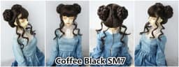 JD729 Newly Cute Twin Buns BJD Synthetic Mohair Wig For SD Blythes Doll Hair 1/3 Accessories