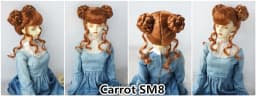 JD729 Newly Cute Twin Buns BJD Synthetic Mohair Wig For SD Blythes Doll Hair 1/3 Accessories