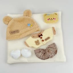 New Butter Bear Rabbit Cute 20cm Cotton Doll Clothes Tops Coat Skirt Hat Dressing Game Doll Accessories DIY Doll Dress Up Toys