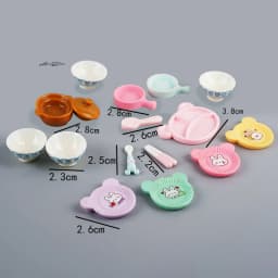 1Set Miniature White Cupboard Display Cabinet Storage Lockers +ornament Furniture Model Decor Toy DollHouse Accessories