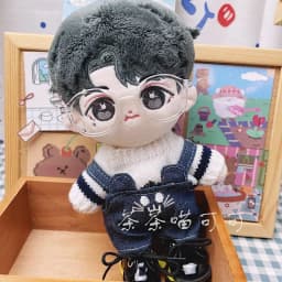 20cm Cotton Doll Kitten Overalls Clothes Fashion T-shirt Doll Pants Suit Casual Sweater Suspender Trousers Shoees Glasses Suits