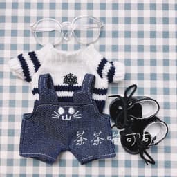 20cm Cotton Doll Kitten Overalls Clothes Fashion T-shirt Doll Pants Suit Casual Sweater Suspender Trousers Shoees Glasses Suits