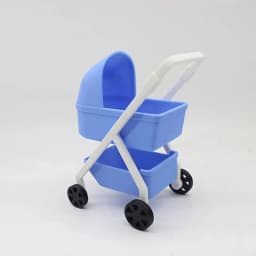 1:12 Baby Stroller Miniature Simulation Baby Bassinet Cart Micro Models DIY Scene Model Dollhouse Decor Doll House Accessories
