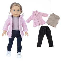 43cm Baby New Born Doll Asymmetrical Dress 18 Inch American Generation Girl Doll Clothes