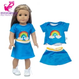 43cm Baby New Born Doll Asymmetrical Dress 18 Inch American Generation Girl Doll Clothes