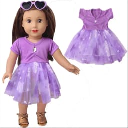 43cm Baby New Born Doll Asymmetrical Dress 18 Inch American Generation Girl Doll Clothes