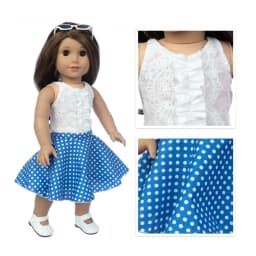 43cm Baby New Born Doll Asymmetrical Dress 18 Inch American Generation Girl Doll Clothes